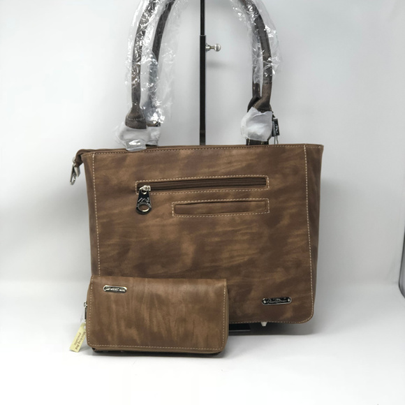 Montana West Embroidered Tote Bag+ Wallet - Picture 2 of 7
